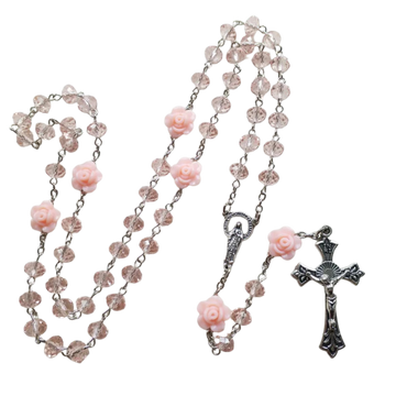 Crystal Rosary Necklace