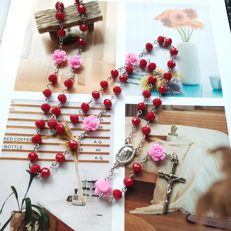 Crystal Rosary Necklace