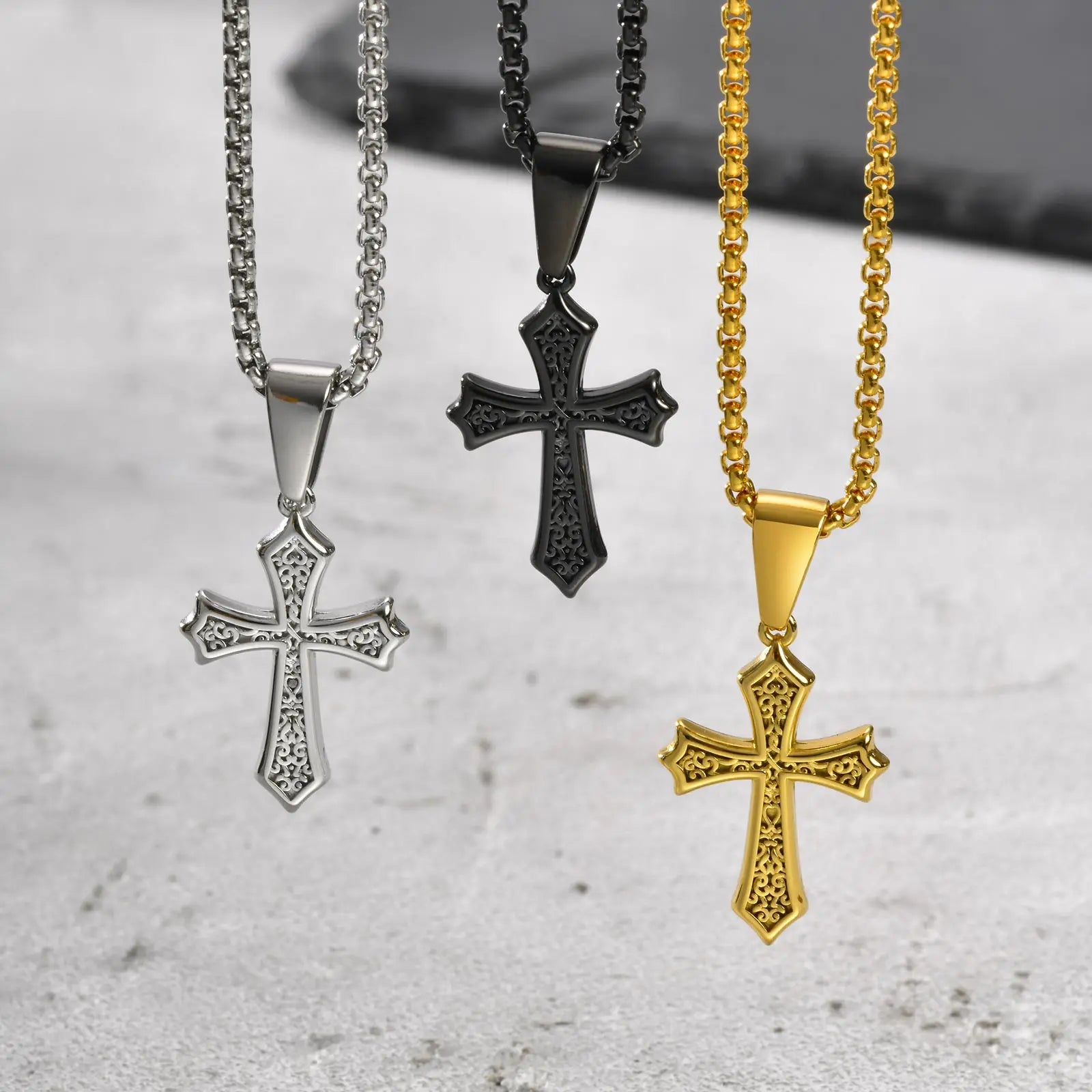 Cross Pendant Necklace for Men