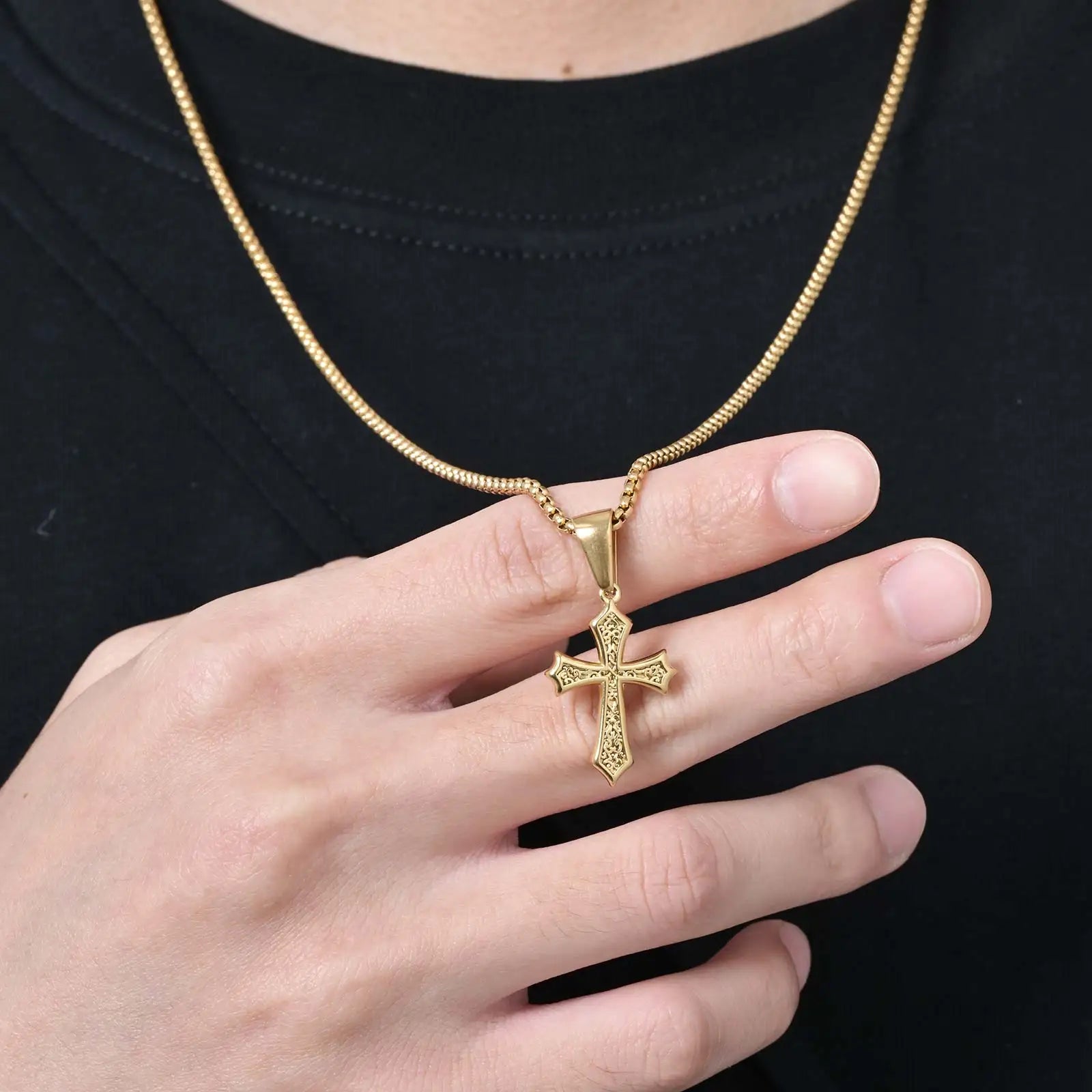 Cross Pendant Necklace for Men