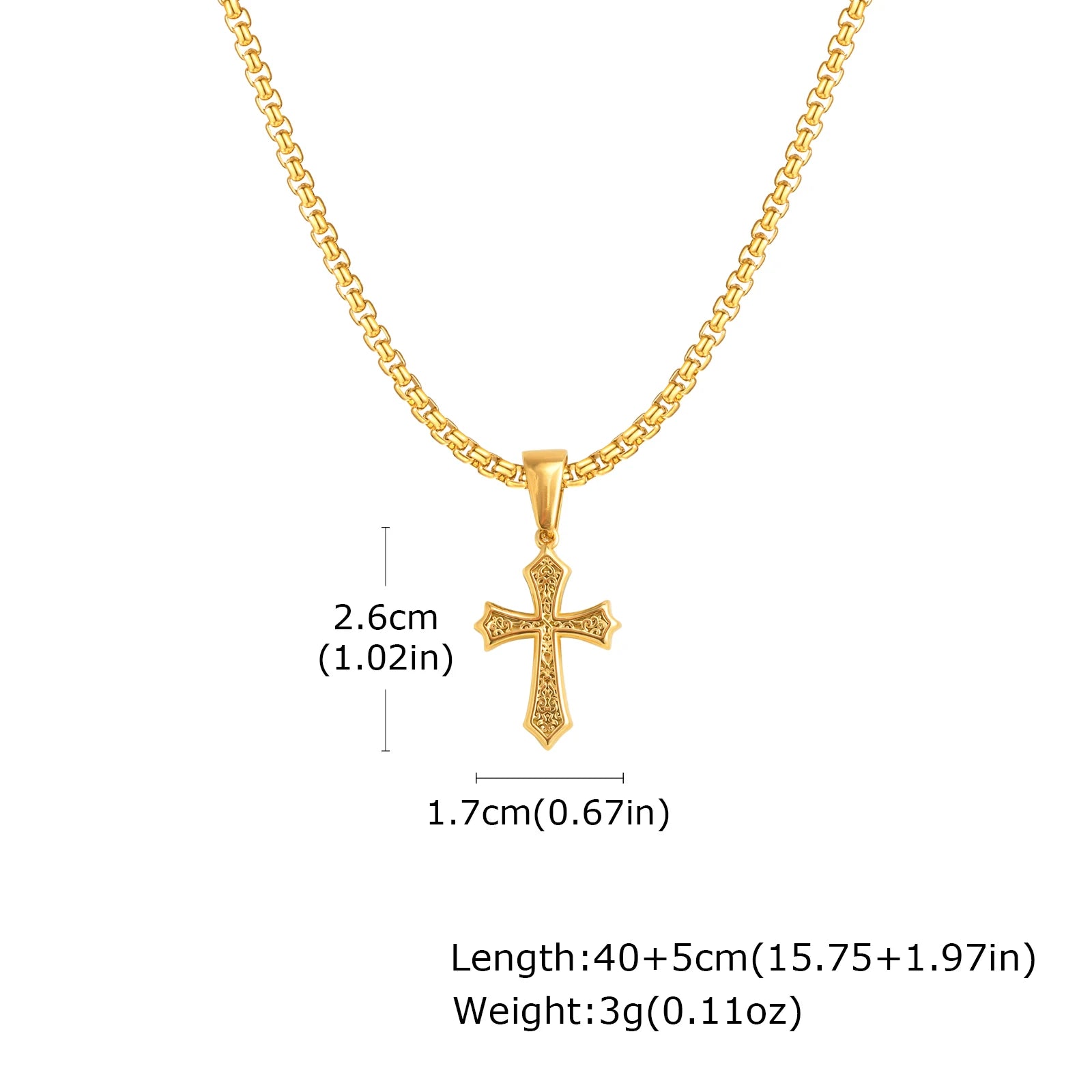 Cross Pendant Necklace for Men