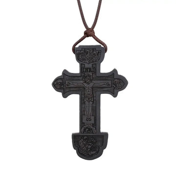 Wood Christian Cross Necklaces