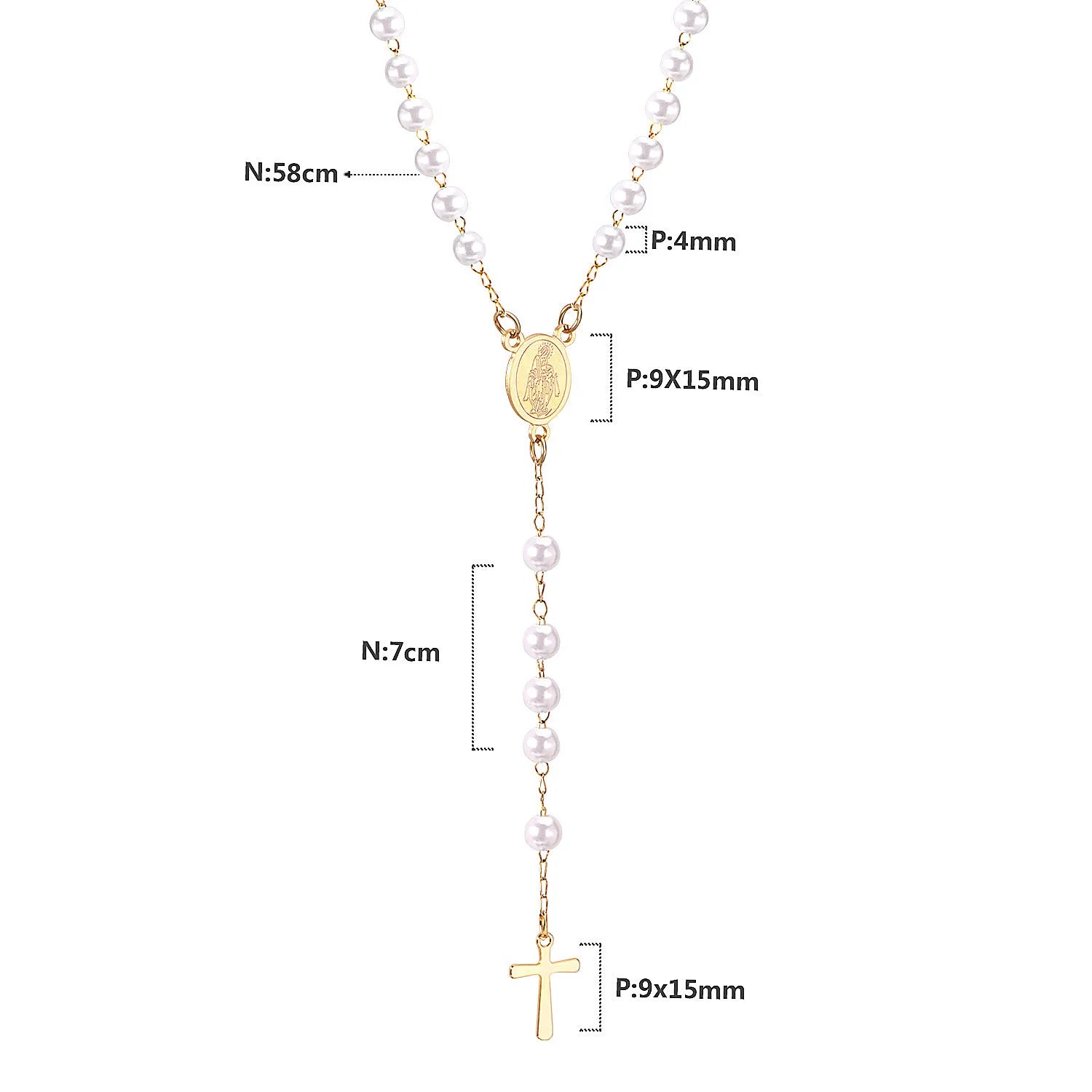 Rosary Beads Christianity Necklaces